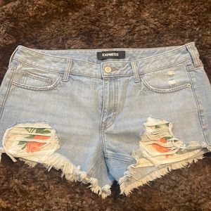 Express Shortie Relaxed Low Rise Shorts